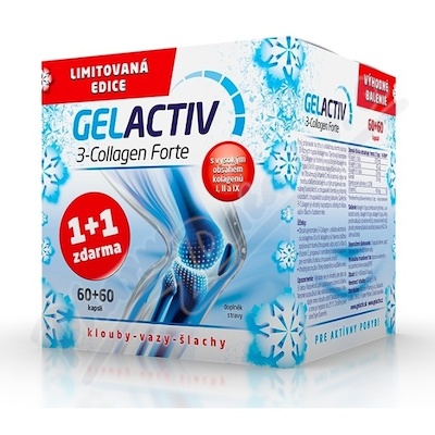 GelActiv 3-Collagen Forte cps.60+60Zdarma Dár.2018