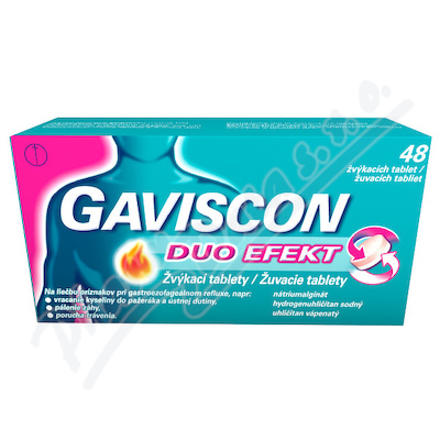 Gaviscon Duo Efekt žvýkací tablety tbl.mnd.48