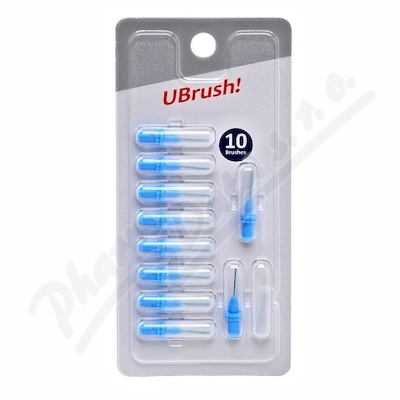 UBrush! mezizubní kartáček 0.5mm modrý 10ks