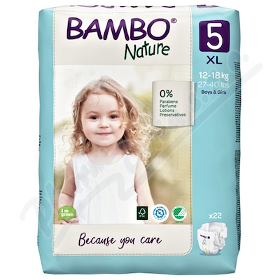 Bambo Nature 5 děts.plenkové kalhotky 12-18kg 22ks